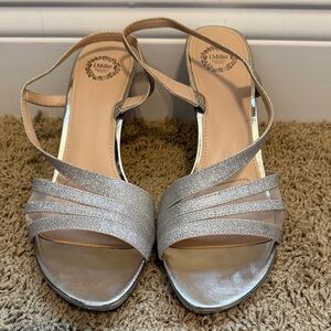 Women's Silver Strappy Heels